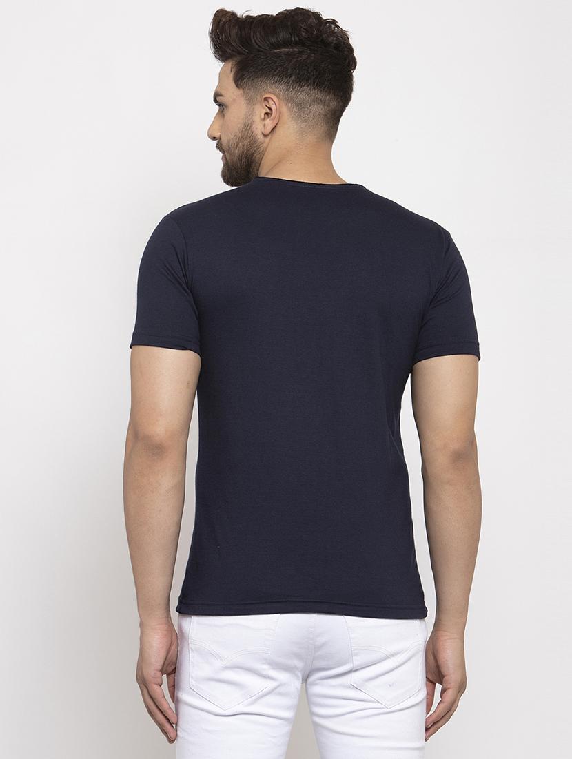 navy blue solid pocket t-shirt - 17367367 - Zoom Image - 3