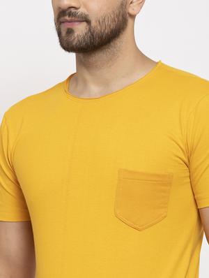 mustard solid pocket t-shirt - 17367368 - Standard Image - 5
