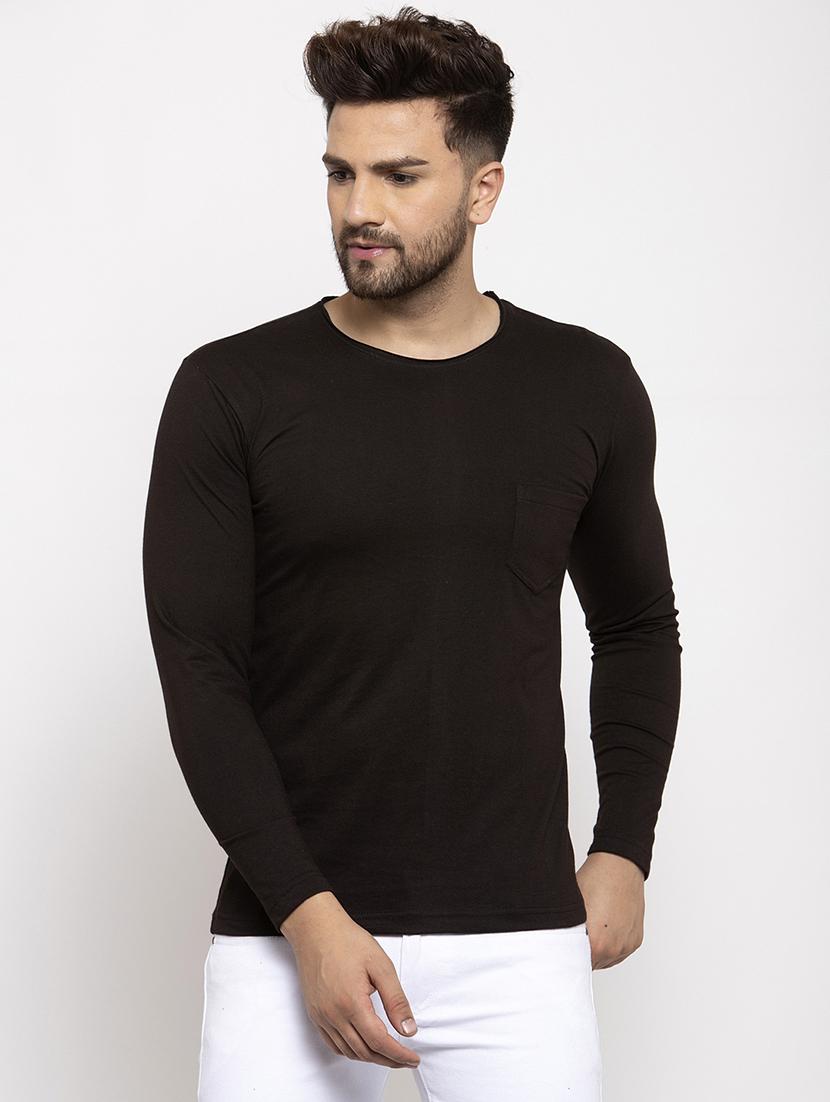 black solid pocket t-shirt - 17367381 - Zoom Image - 1