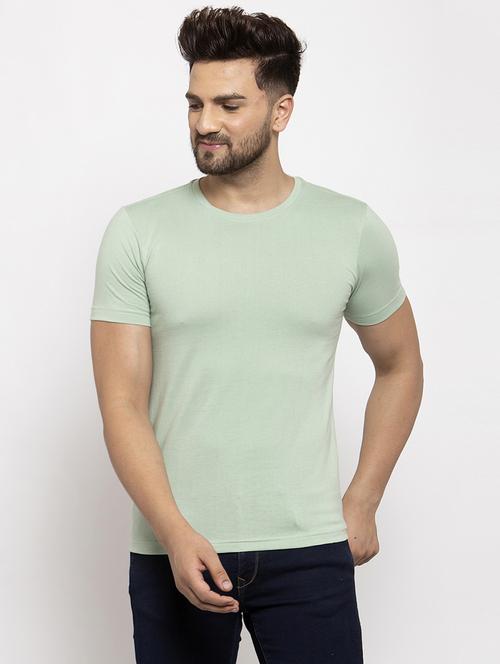 olive green solid t-shirt - 17367405 - Standard Image - 1