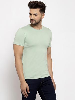 olive green solid t-shirt - 17367405 - Standard Image - 2