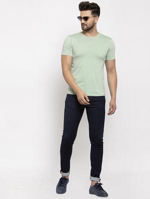 olive green solid t-shirt - 17367405 - Standard Image - 4