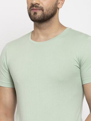 olive green solid t-shirt - 17367405 - Standard Image - 5