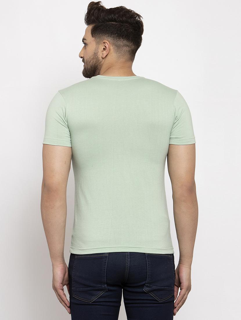 olive green solid t-shirt - 17367405 - Zoom Image - 3