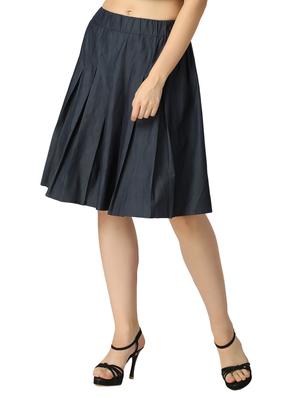 mid rise pleated flared skirt - 17367581 - Standard Image - 2