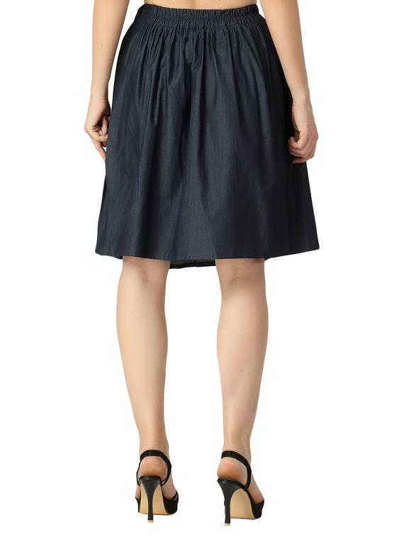 mid rise pleated flared skirt - 17367581 - Zoom Image - 3