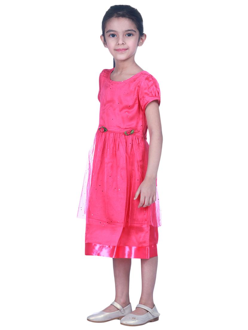 pink solid frock - 17367638 - Zoom Image - 2