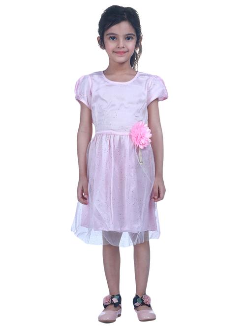 pink polyester frock - 17367649 - Standard Image - 1