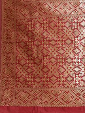 self-design woven saree with blouse - 17367762 - Standard Image - 4