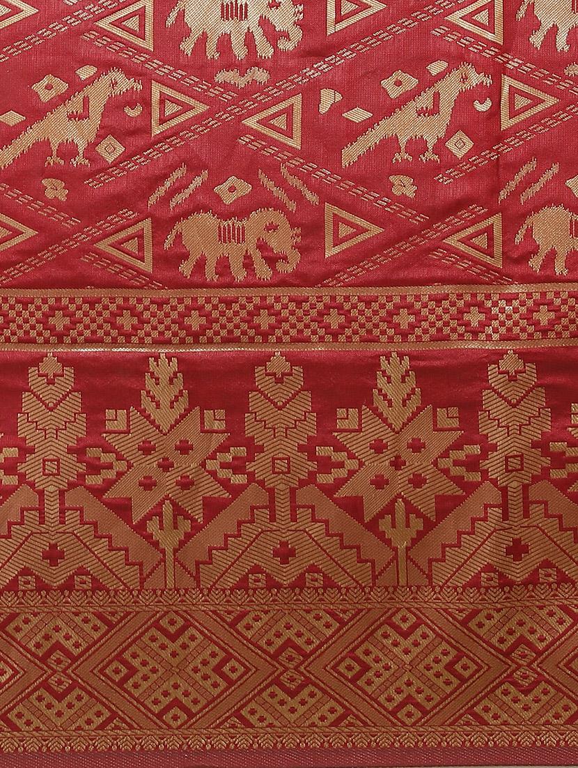 self-design woven saree with blouse - 17367762 - Zoom Image - 5