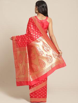 self-design woven saree with blouse - 17367772 - Standard Image - 2