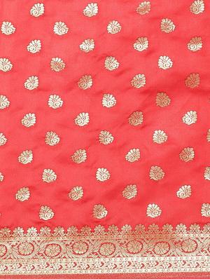 self-design woven saree with blouse - 17367772 - Standard Image - 4