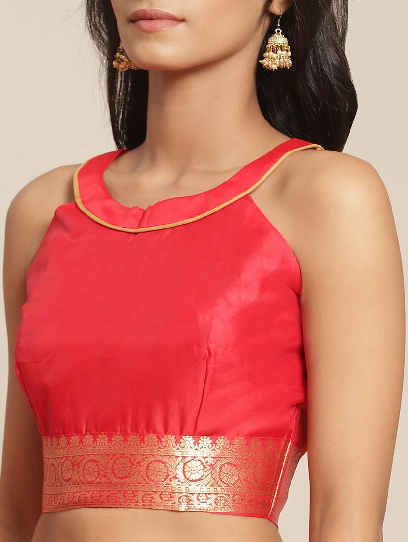 self-design woven saree with blouse - 17367772 - Zoom Image - 3