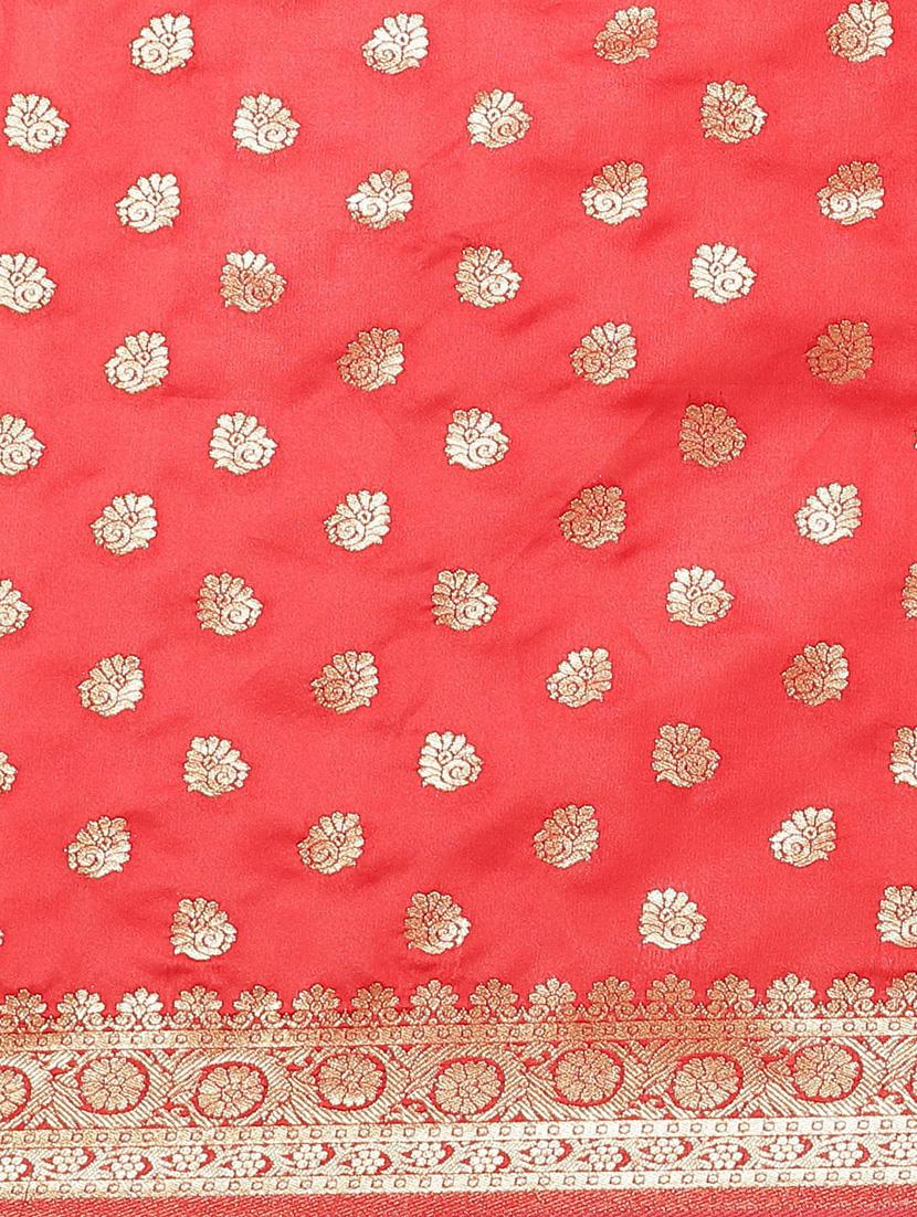 self-design woven saree with blouse - 17367772 - Zoom Image - 4