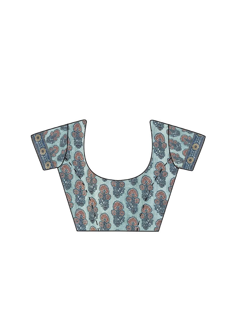 bandhani printed saree with blouse - 17367897 - Zoom Image - 3