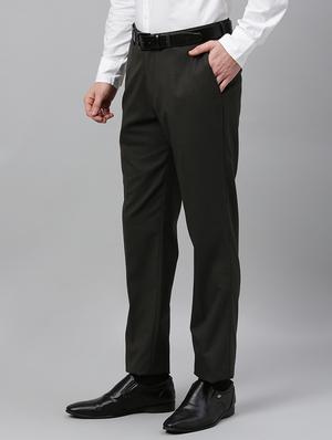 brown textured flat front formal trouser - 17367964 - Standard Image - 2