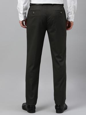 brown textured flat front formal trouser - 17367964 - Standard Image - 3