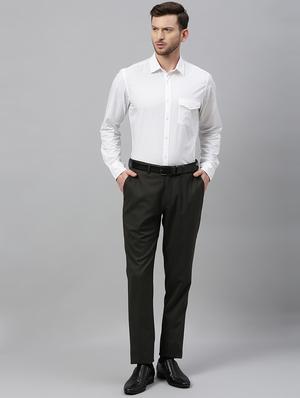brown textured flat front formal trouser - 17367964 - Standard Image - 4