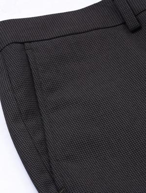 brown textured flat front formal trouser - 17367964 - Standard Image - 6