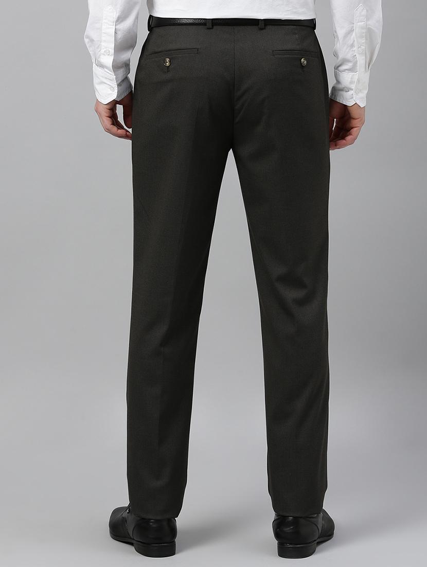 brown textured flat front formal trouser - 17367964 - Zoom Image - 3