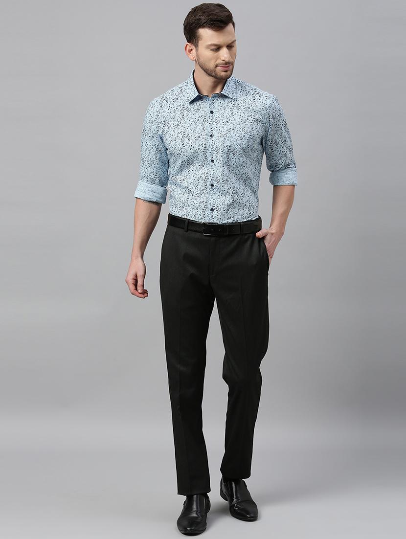 black solid flat front formal trouser - 17367966 - Zoom Image - 4
