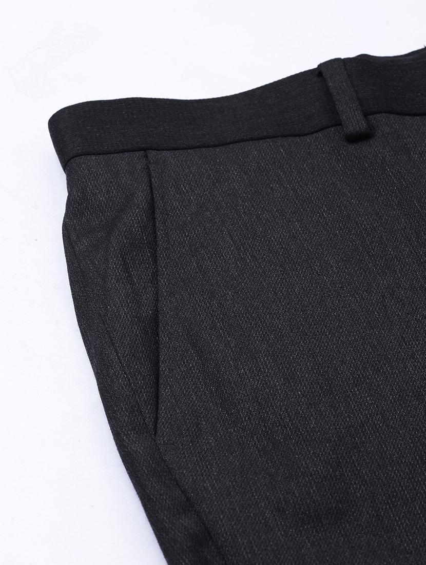 black solid flat front formal trouser - 17367966 - Zoom Image - 6