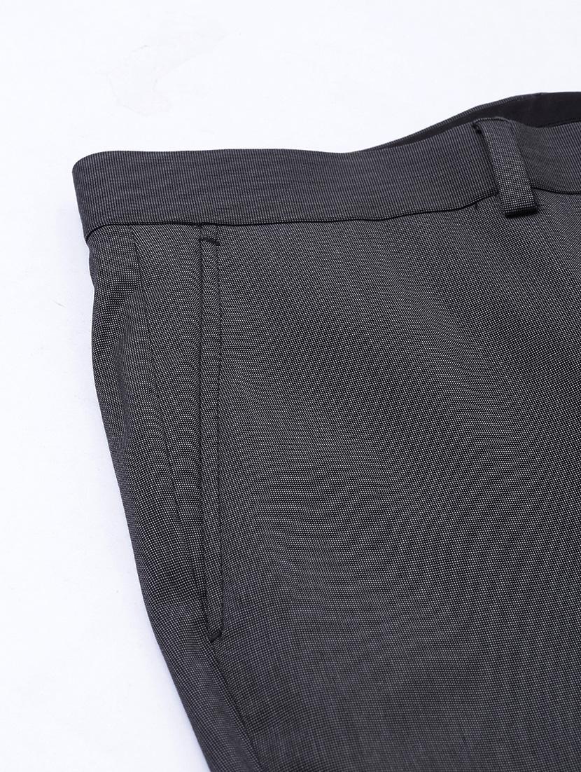 grey textured flat front formal trouser - 17367977 - Zoom Image - 6