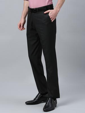 black striped flat front formal trouser - 17367978 - Standard Image - 2