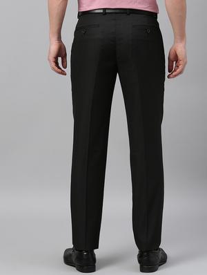 black striped flat front formal trouser - 17367978 - Standard Image - 3
