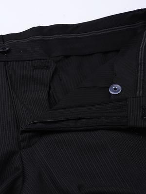 black striped flat front formal trouser - 17367978 - Standard Image - 5