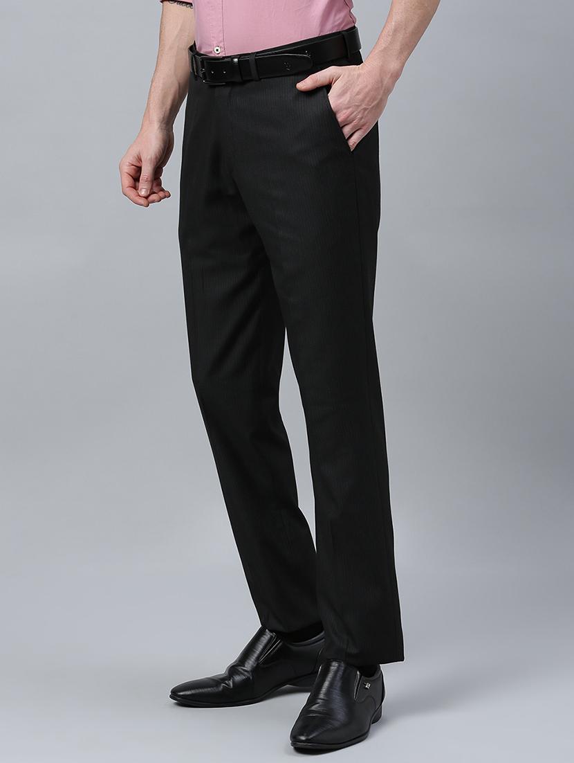 black striped flat front formal trouser - 17367978 - Zoom Image - 2