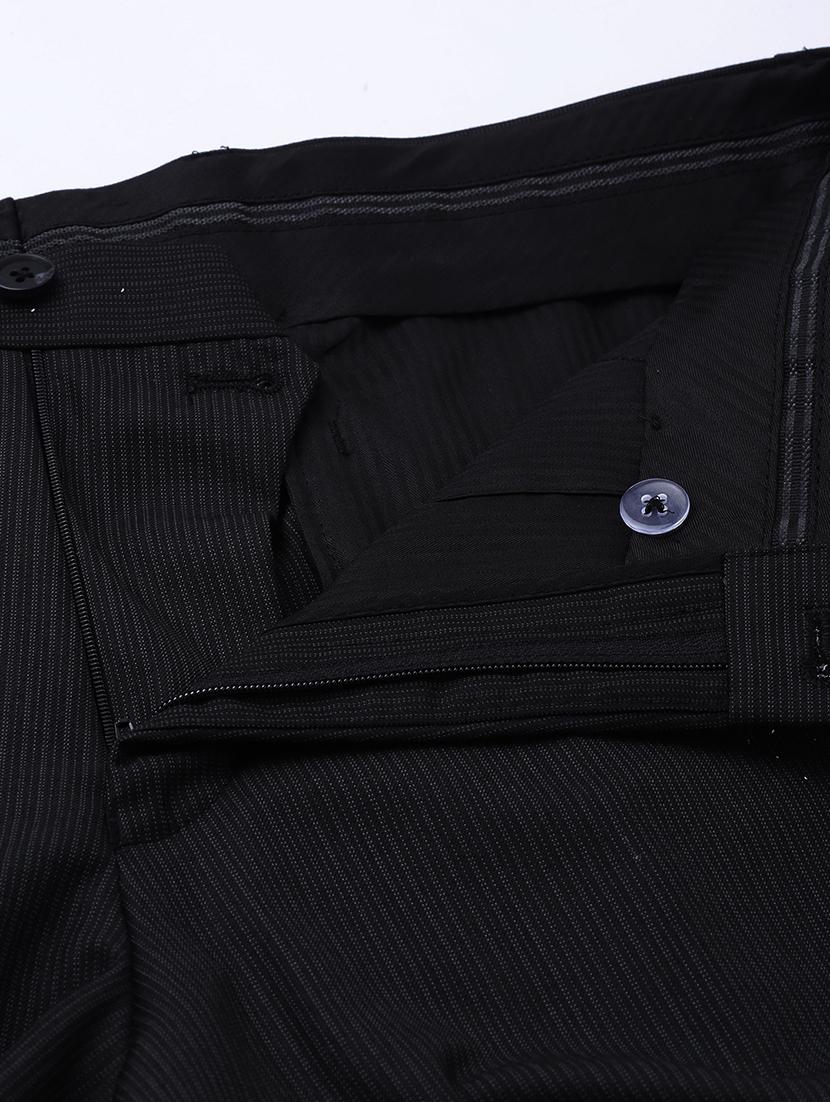 black striped flat front formal trouser - 17367978 - Zoom Image - 5