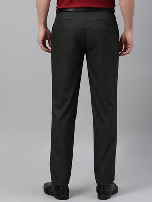 black textured flat front formal trouser - 17367981 - Standard Image - 3