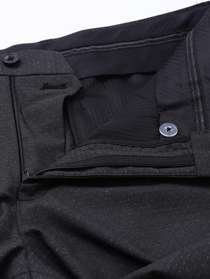 black textured flat front formal trouser - 17367981 - Standard Image - 5