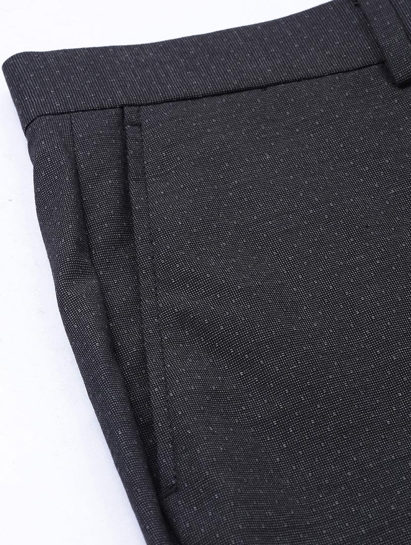 black textured flat front formal trouser - 17367981 - Zoom Image - 6