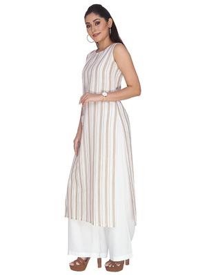 striped straight kurta - 17368001 - Standard Image - 2