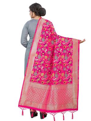 floral banarasi dupatta - 17368042 - Standard Image - 3
