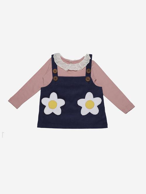 pink dungaree frock - 17368118 - Standard Image - 1