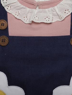 pink dungaree frock - 17368118 - Standard Image - 3