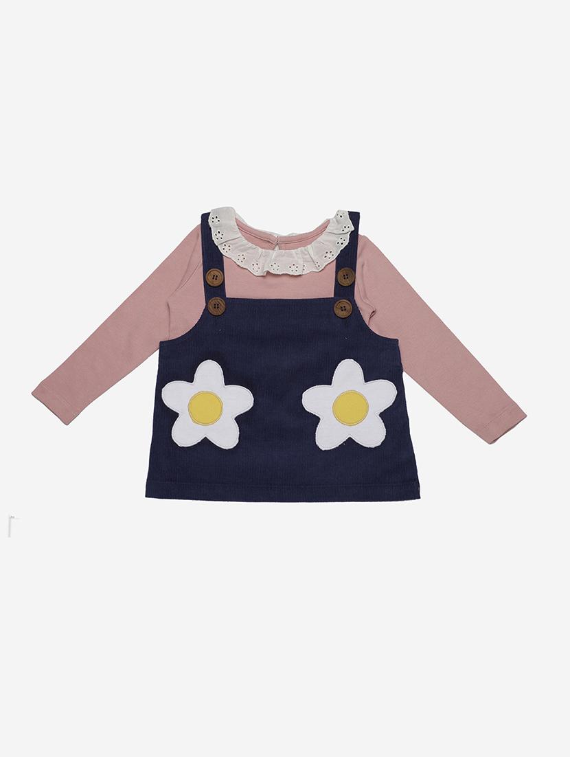 pink dungaree frock - 17368118 - Zoom Image - 1
