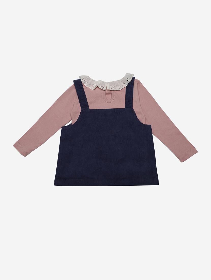 pink dungaree frock - 17368118 - Zoom Image - 2