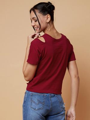 tie front solid top - 17368229 - Standard Image - 3