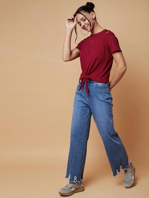 tie front solid top - 17368229 - Standard Image - 4
