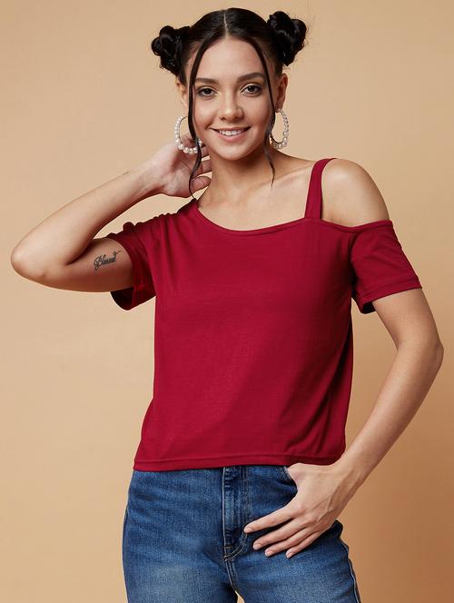 one shoulder strapped crop - 17368233 - Standard Image - 1