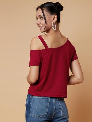 one shoulder strapped crop - 17368233 - Standard Image - 3