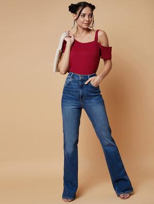 one shoulder strapped crop - 17368233 - Standard Image - 4