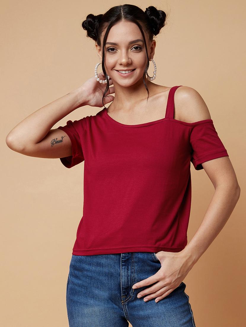 one shoulder strapped crop - 17368233 - Zoom Image - 1