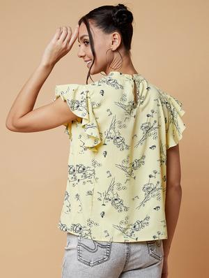 choker neck floral top - 17368236 - Standard Image - 3
