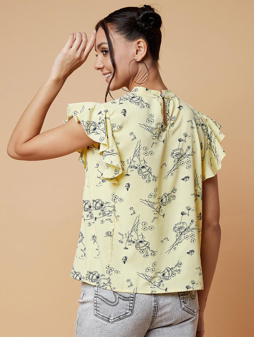 choker neck floral top - 17368236 - Zoom Image - 3