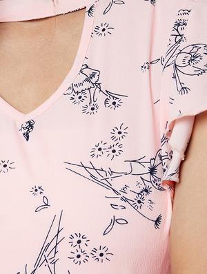 choker neck floral top - 17368238 - Standard Image - 5
